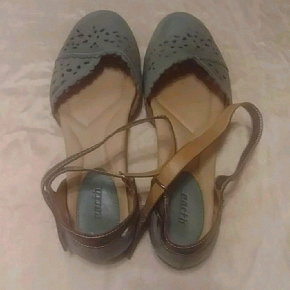 Earth Belltower Teal Mary Jane Flats - Picture 3 of 4